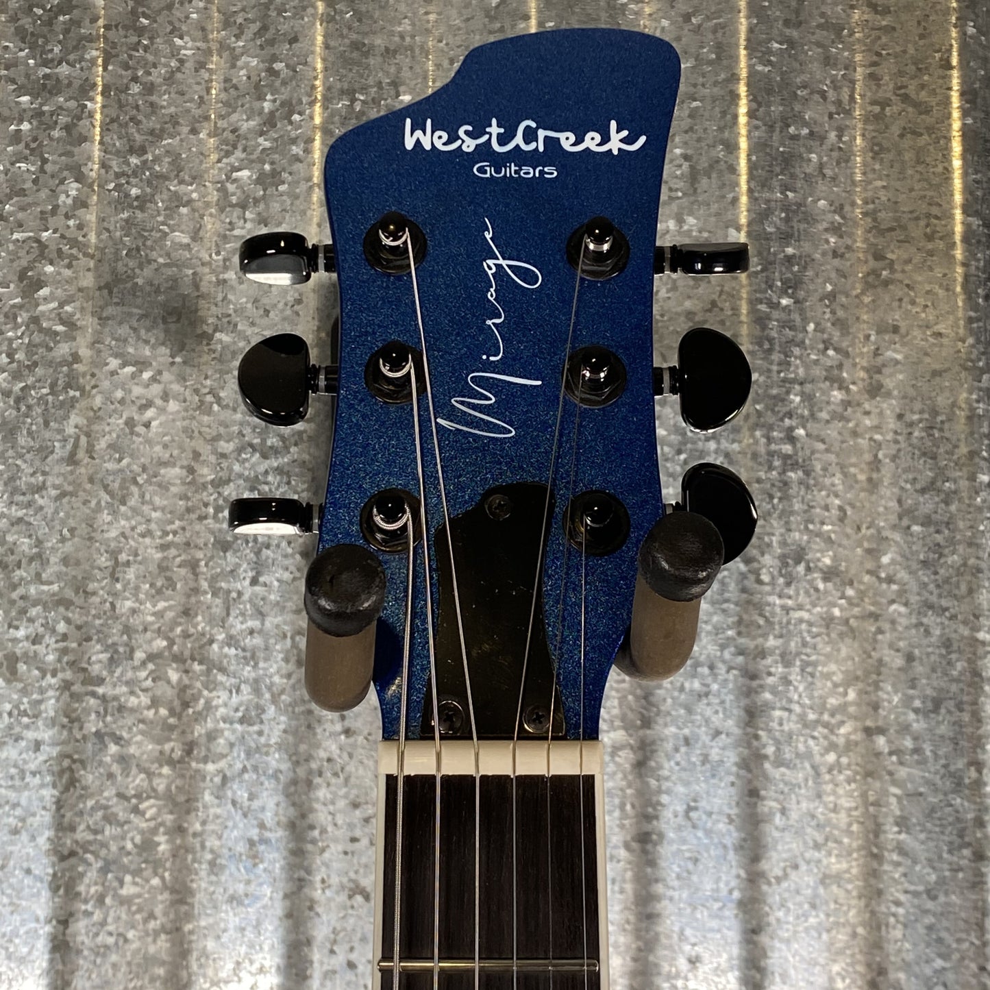 Westcreek Guitars Mirage T Bird Style Dual Humbucker Guitar Blue #0064 Used