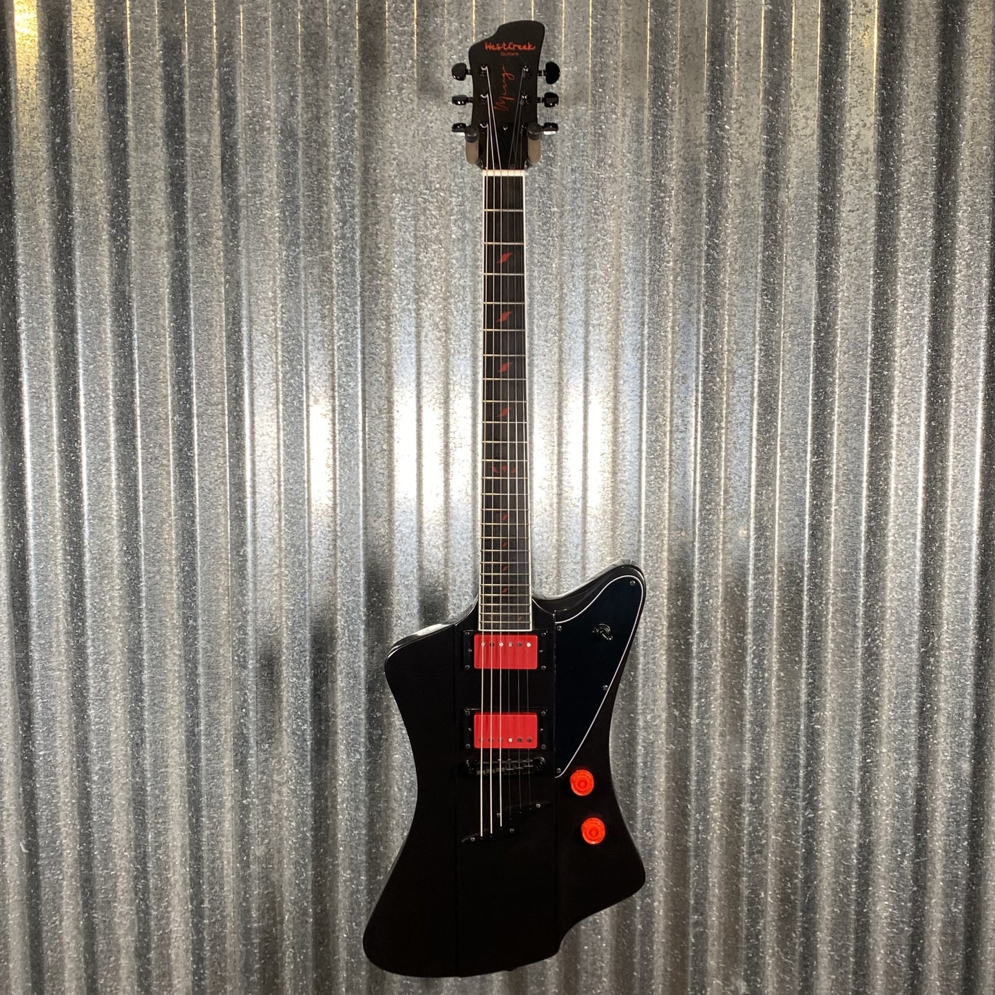 Westcreek Guitars Mirage T Bird Style Dual Humbucker Guitar Black #0037 Used