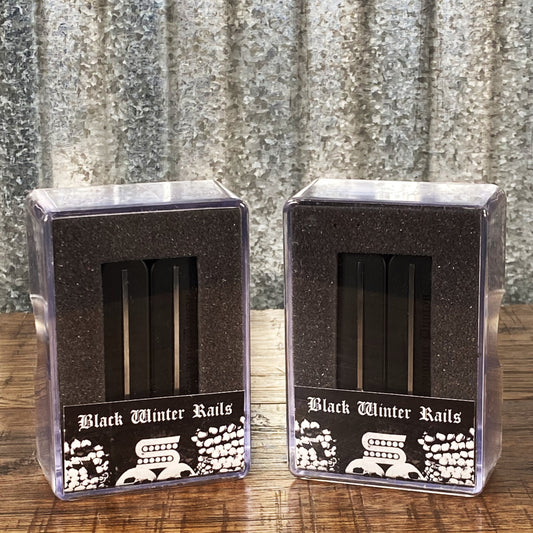 Seymour Duncan Black Winter Rails Guitar 4 Conductor Humbucker Pickup Black SET