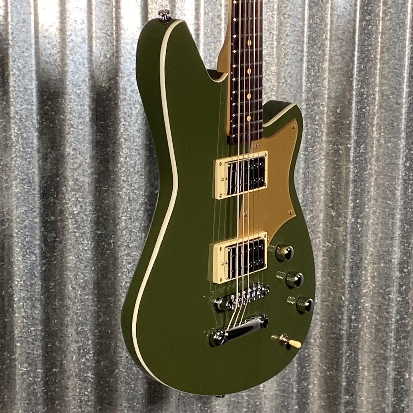 Reverend Descent RA Army Green Baritone Guitar #67705