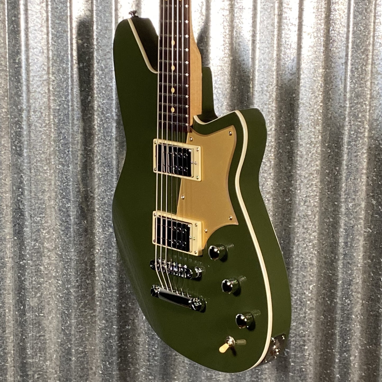 Reverend Descent RA Army Green Baritone Guitar #67705