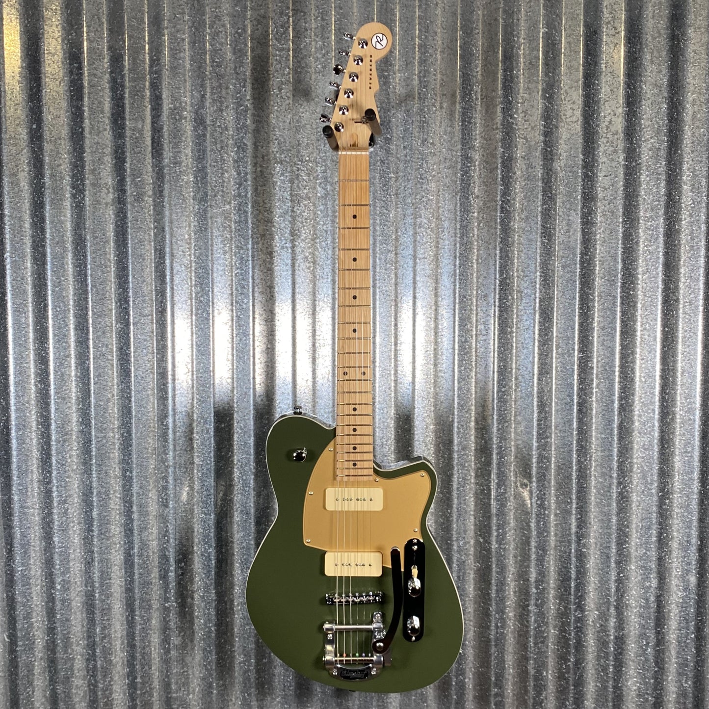 Reverend Charger 290 Bigsby Army Green Guitar #66808