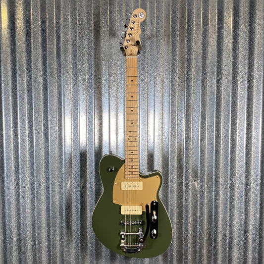 Reverend Charger 290 Bigsby Army Green Guitar #66808