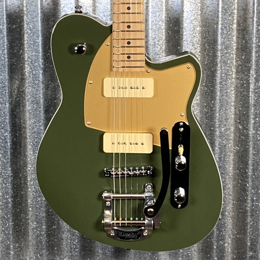 Reverend Charger 290 Bigsby Army Green Guitar #66808