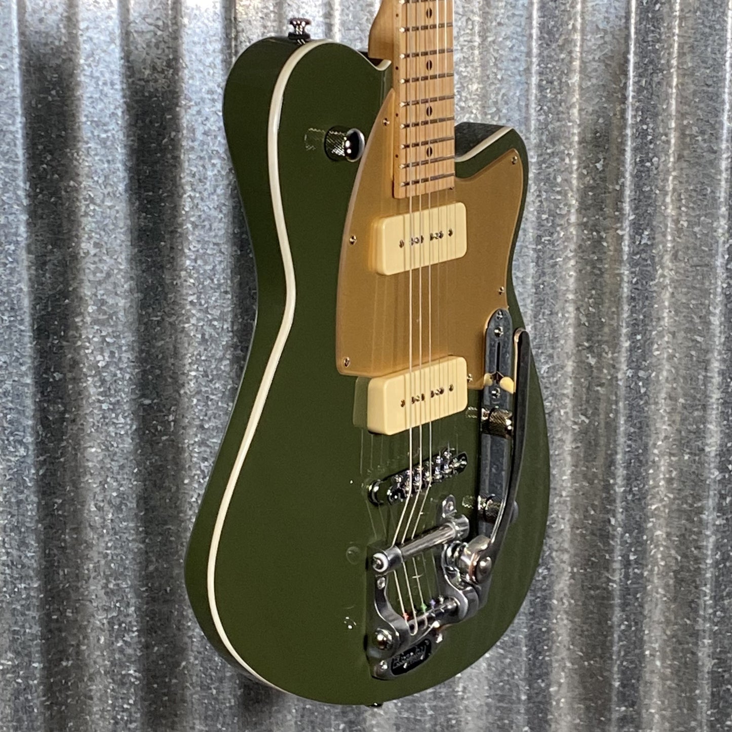 Reverend Charger 290 Bigsby Army Green Guitar #66808