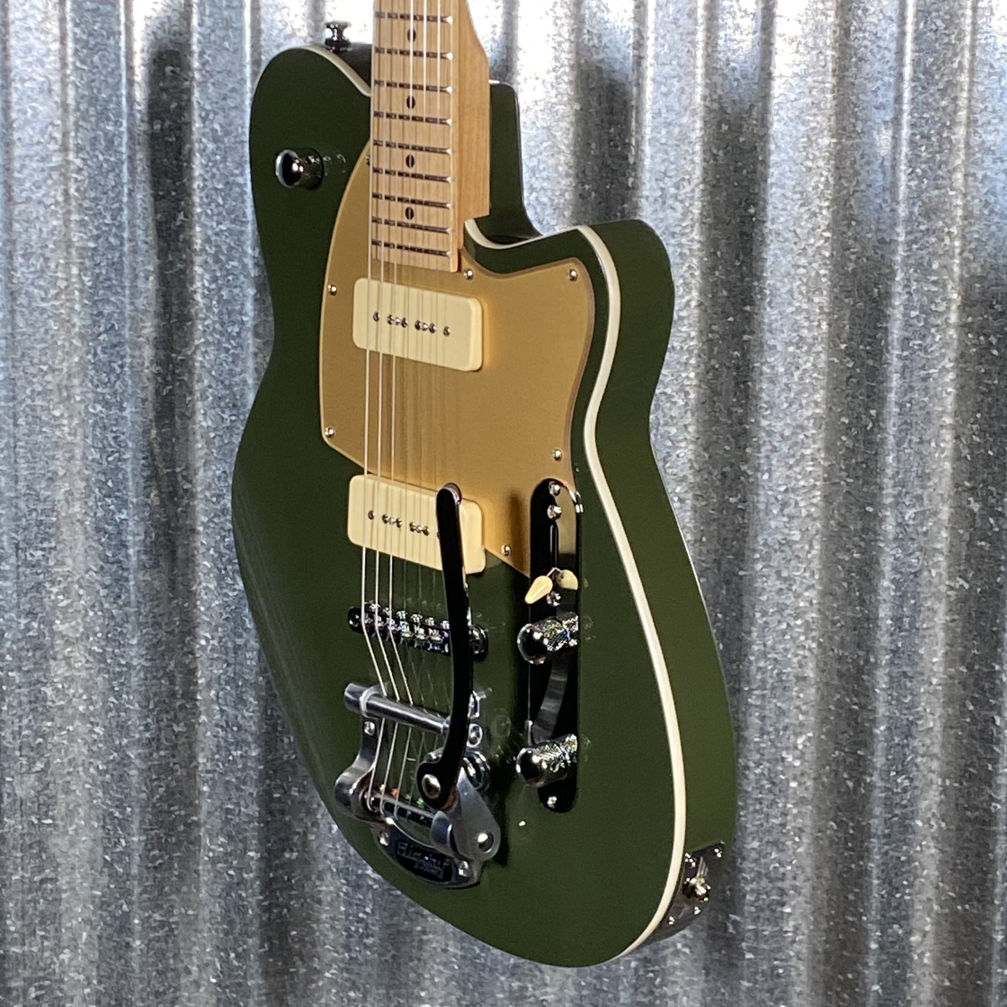 Reverend Charger 290 Bigsby Army Green Guitar #66808