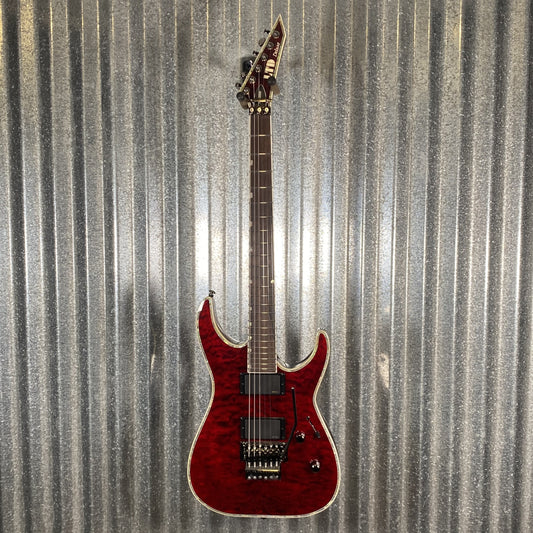 ESP LTD MH-1000 Quilt Top See-Thru Black Cherry Guitar LMH1000QMFRSTBC #0331 Used