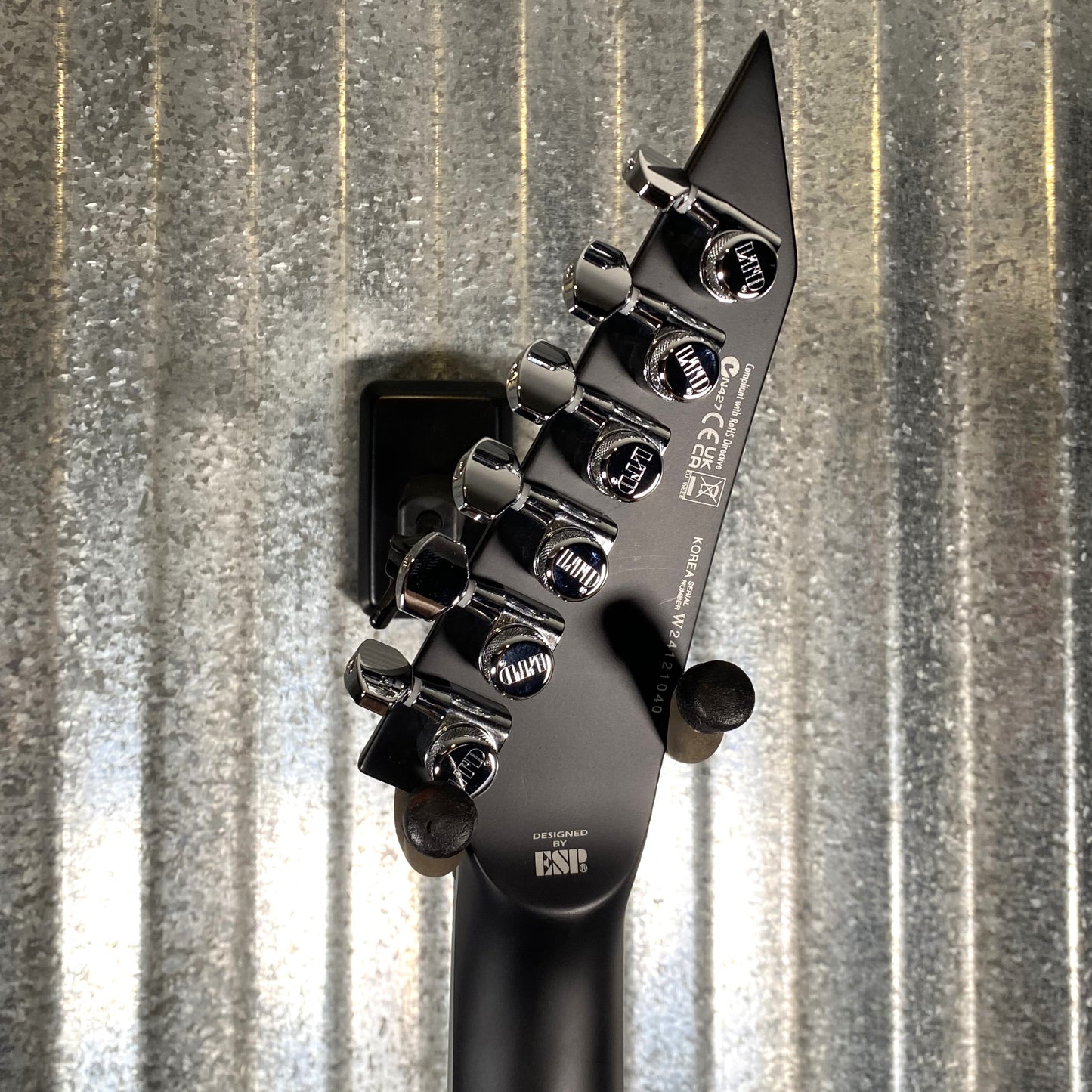 ESP LTD MH-1000NT Neck Thru Bold Binding Black Satin Guitar LMH1000NTBBBLKS #1040 Used