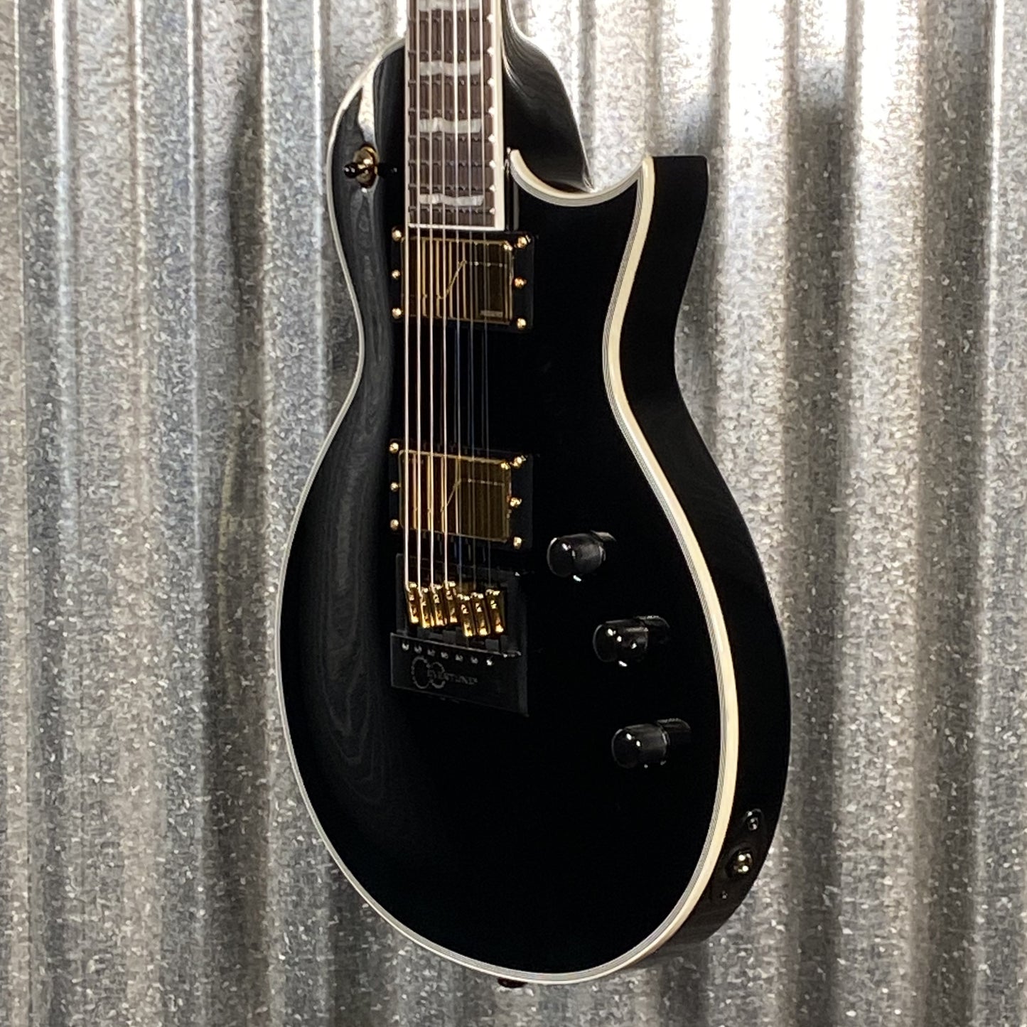 ESP LTD EC-1007B Evertune Black Fluence 7 String Baritone Guitar EC1007BETBLK #1941 Used