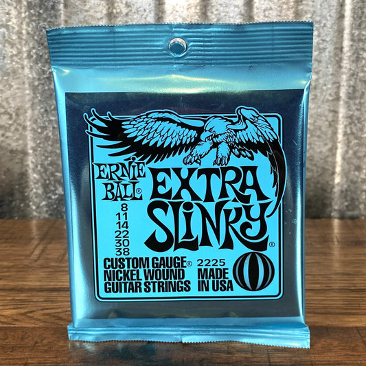 Ernie Ball 2225 Extra Slinky 8-38 Custom Gauge Electric Guitar String Set 3 Pack