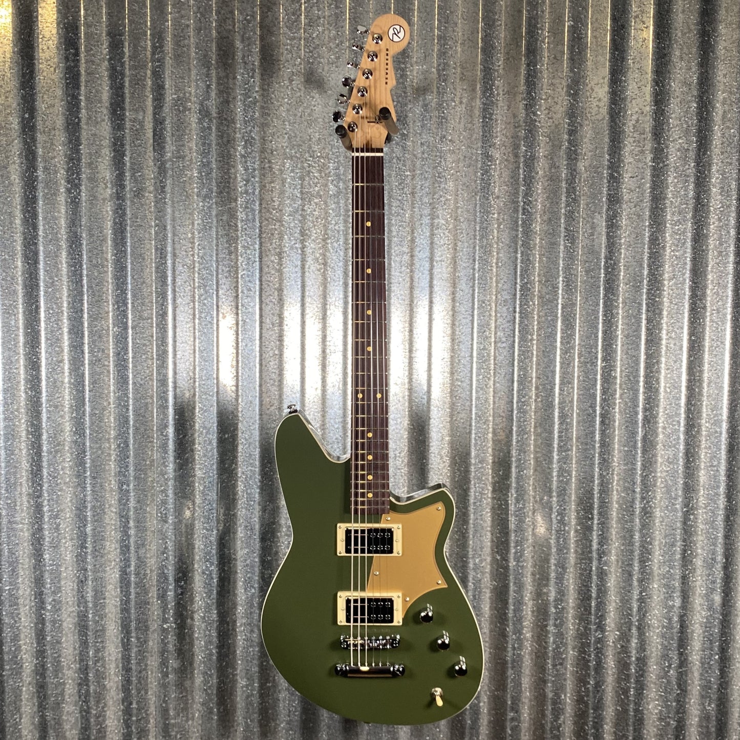 Reverend Descent RA Army Green Baritone Guitar #67700