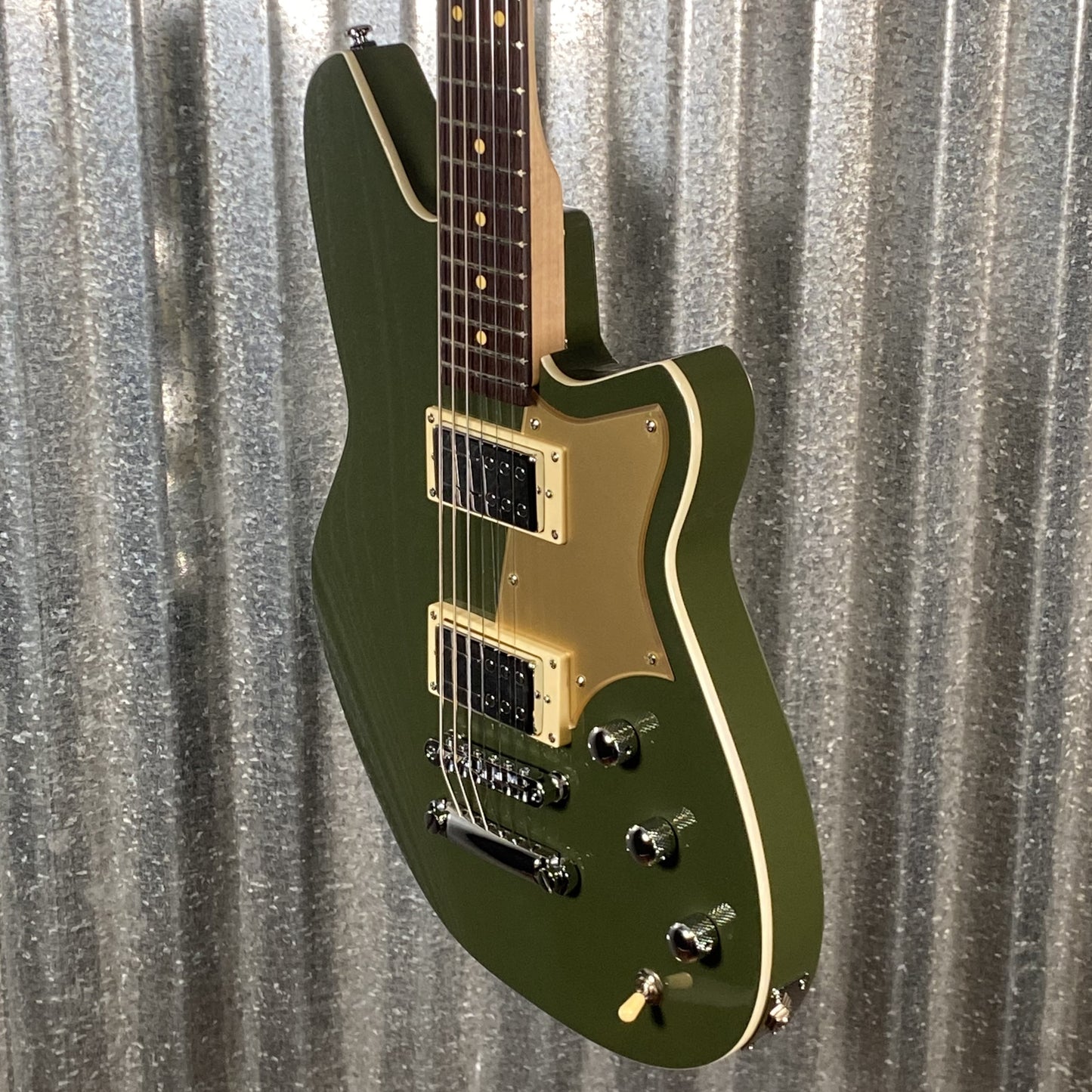 Reverend Descent RA Army Green Baritone Guitar #67704