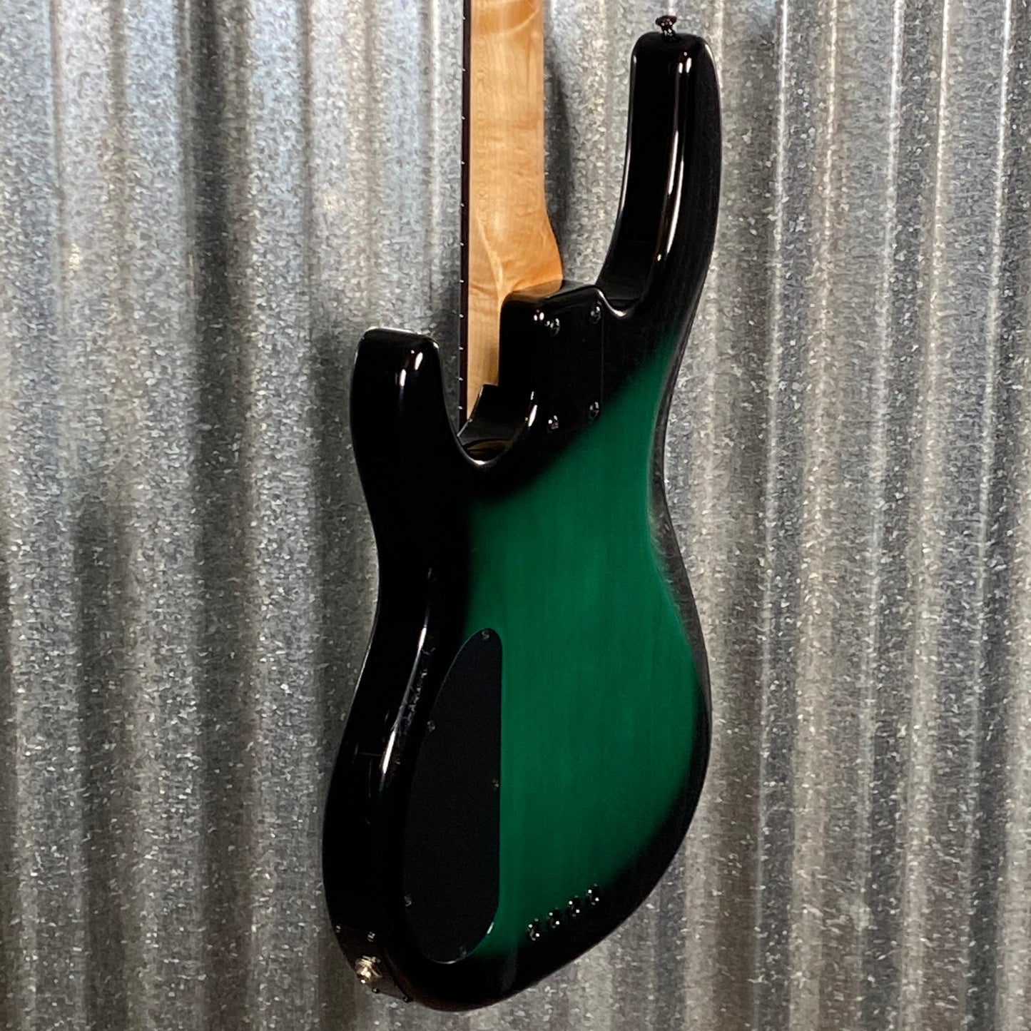 Carvin USA B4 4 String Lined Fretless Bass Forest Green Burst & Case #66424 Used