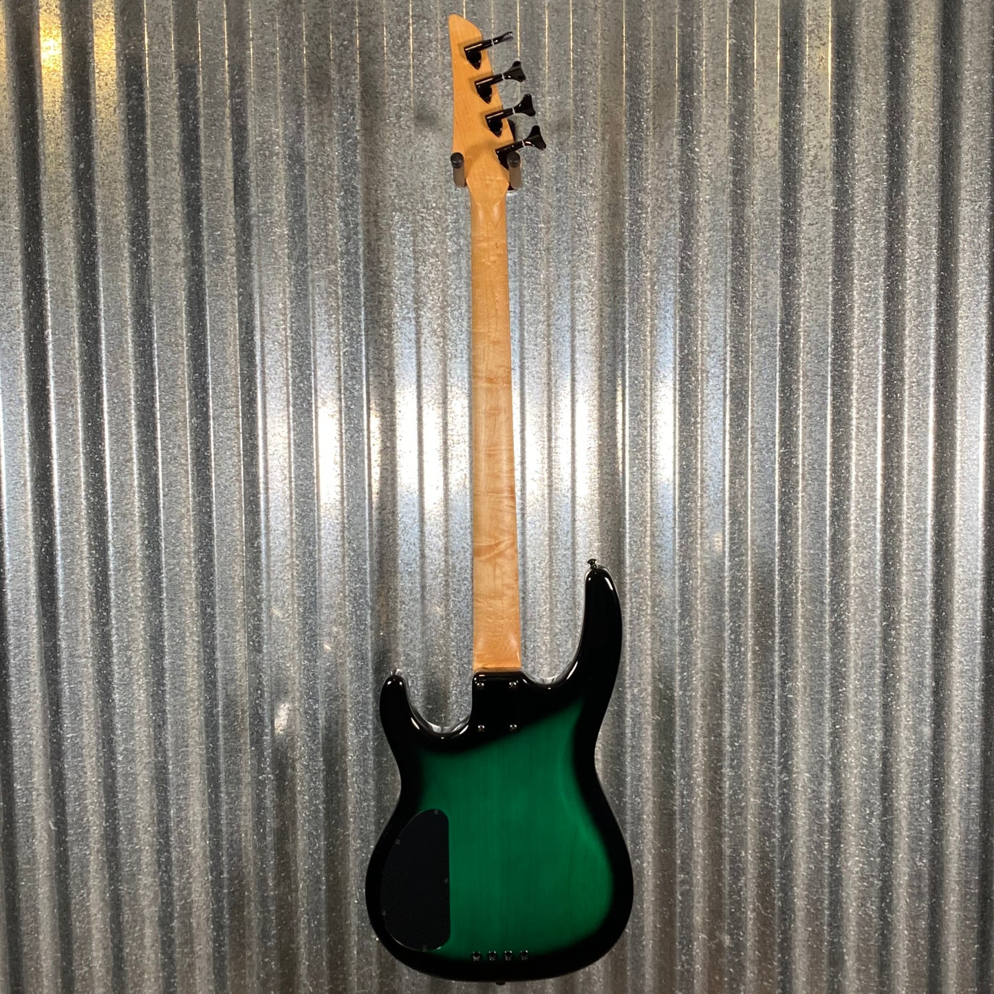 Carvin USA B4 4 String Lined Fretless Bass Forest Green Burst & Case #66424 Used