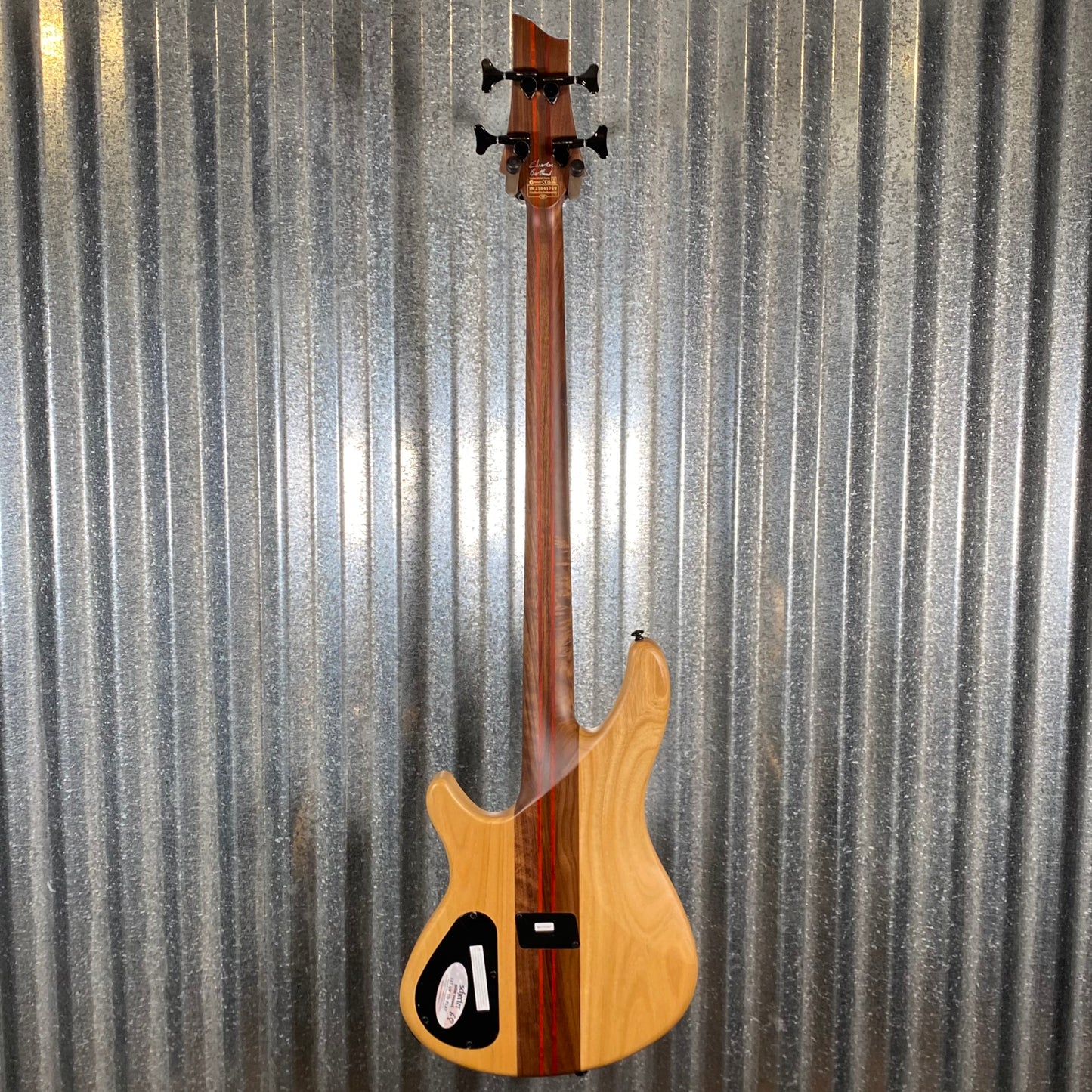 Schecter CB-4 Charles Berthoud 4 String Bass See Thru Black Satin #1769