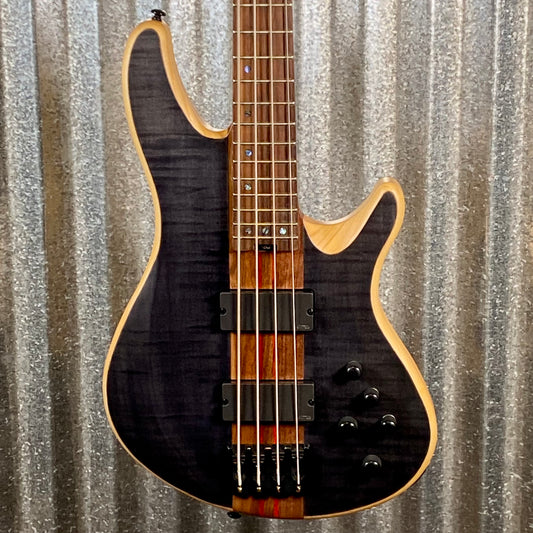 Schecter CB-4 Charles Berthoud 4 String Bass See Thru Black Satin #1769