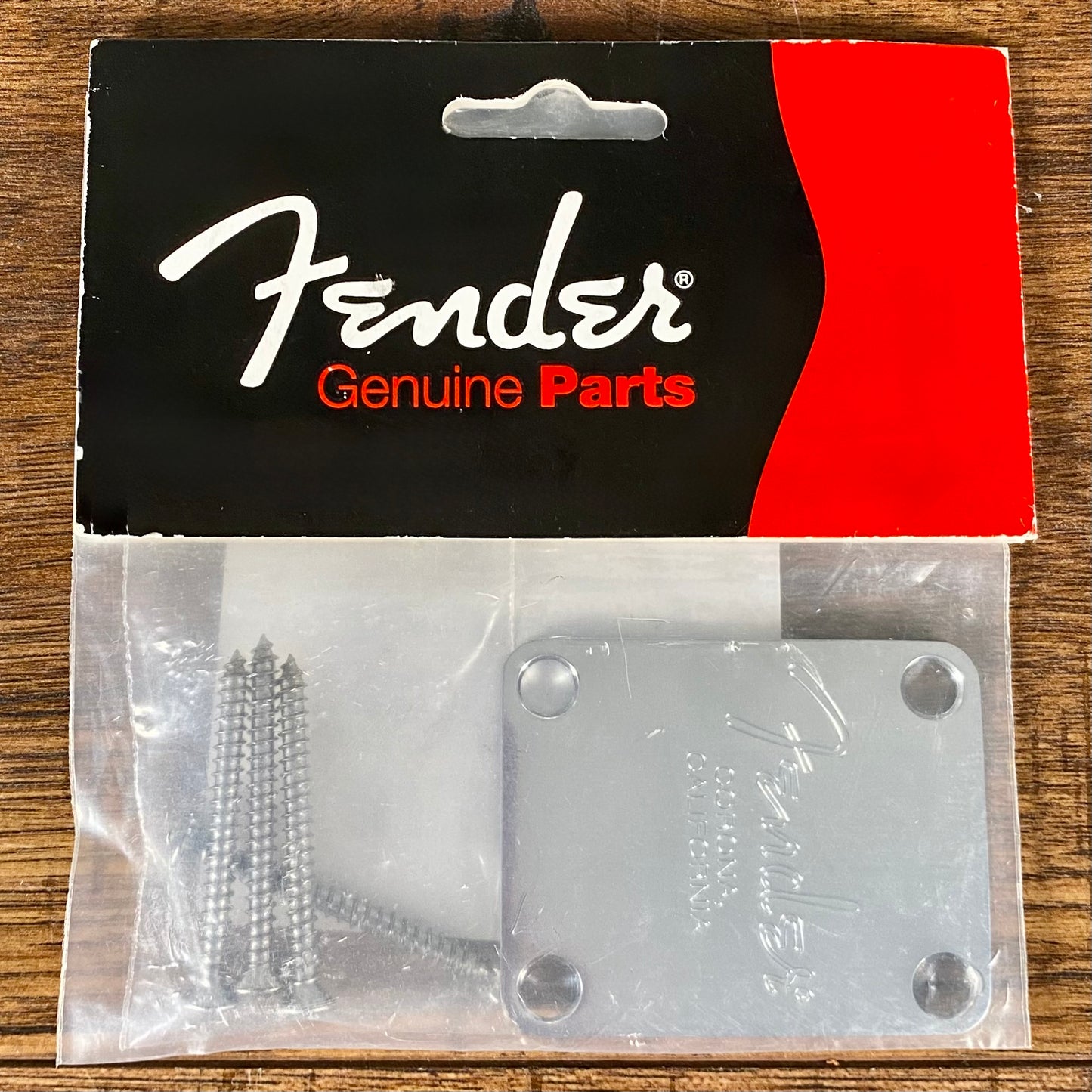 Fender American Standard Bass Neck Plate Corona California & Screws PN 0991446100 Used