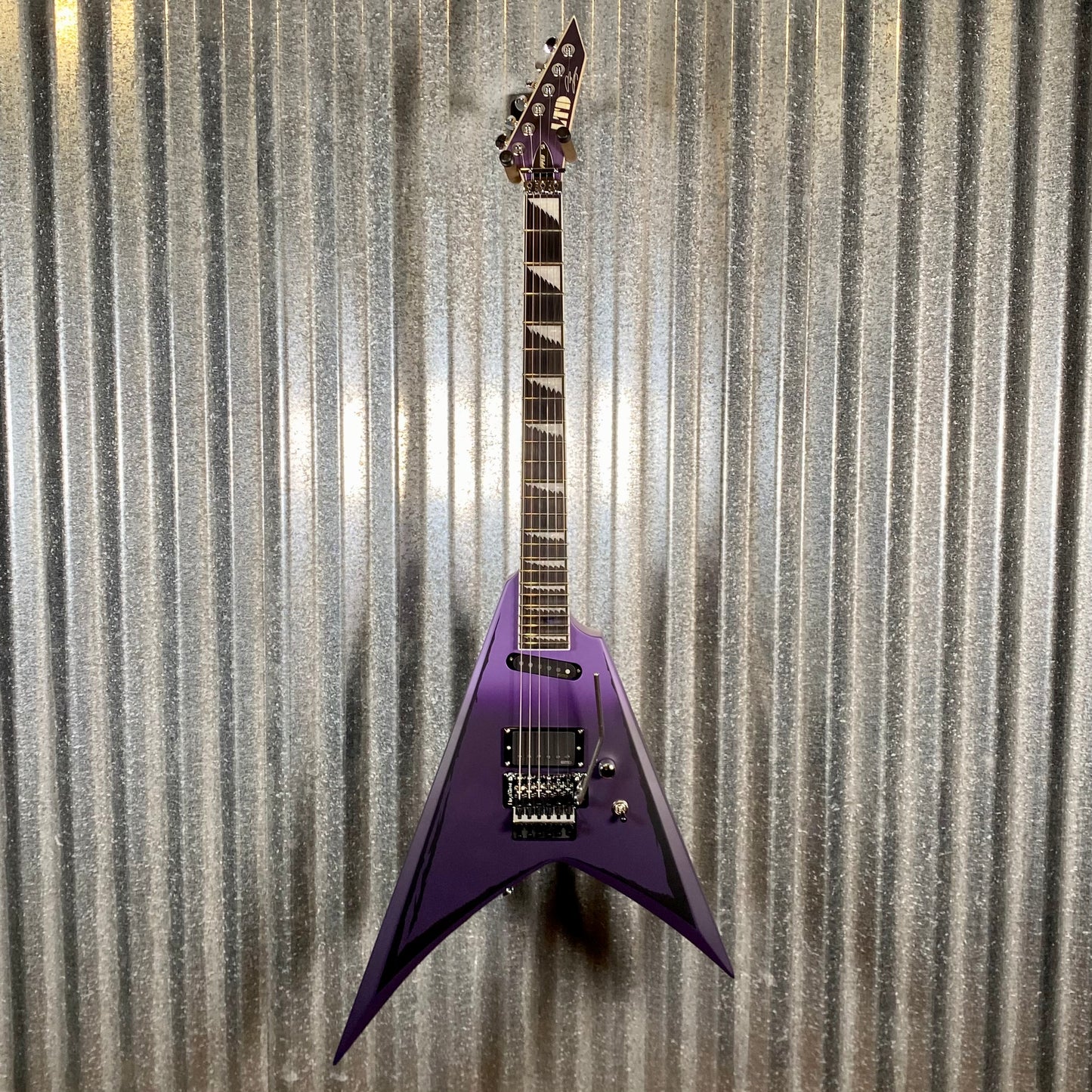 ESP LTD Alexi Laiho Ripped Sawtooth Arrow Purple Fade Satin Guitar & Case ALEXIRIPPED #3509 Used