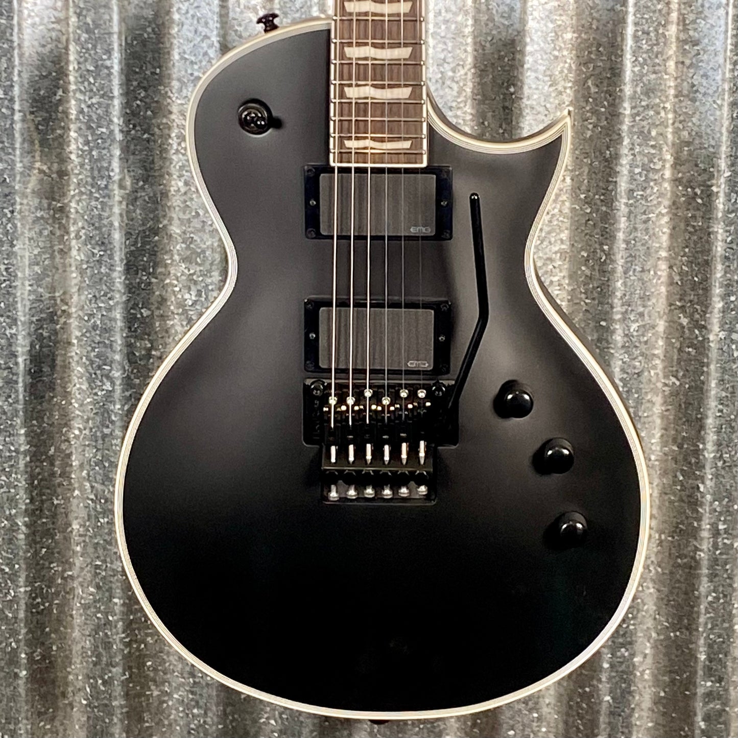 ESP LTD EC-1000FR Floyd Rose Black Guitar LEC1000FRBLK #1105 Used