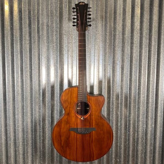 LAG Guitars SAUVAGE-J12CE Natural Jumbo Cutaway 12 String Acoustic Electric Guitar & Bag #1768