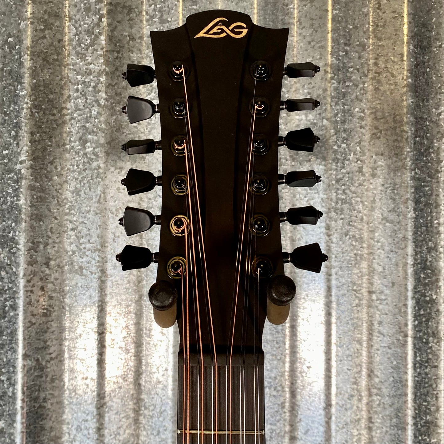 LAG Guitars SAUVAGE-J12CE Natural Jumbo Cutaway 12 String Acoustic Electric Guitar & Bag #1768