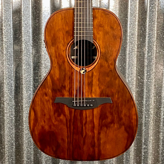 LAG Guitars SAUVAGE-PE Natural Parlor Acoustic Electric Guitar & Bag #1749