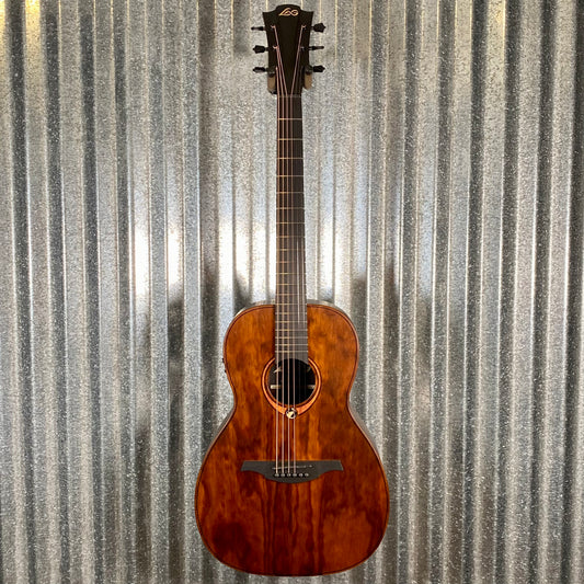 LAG Guitars SAUVAGE-PE Natural Parlor Acoustic Electric Guitar & Bag #1749