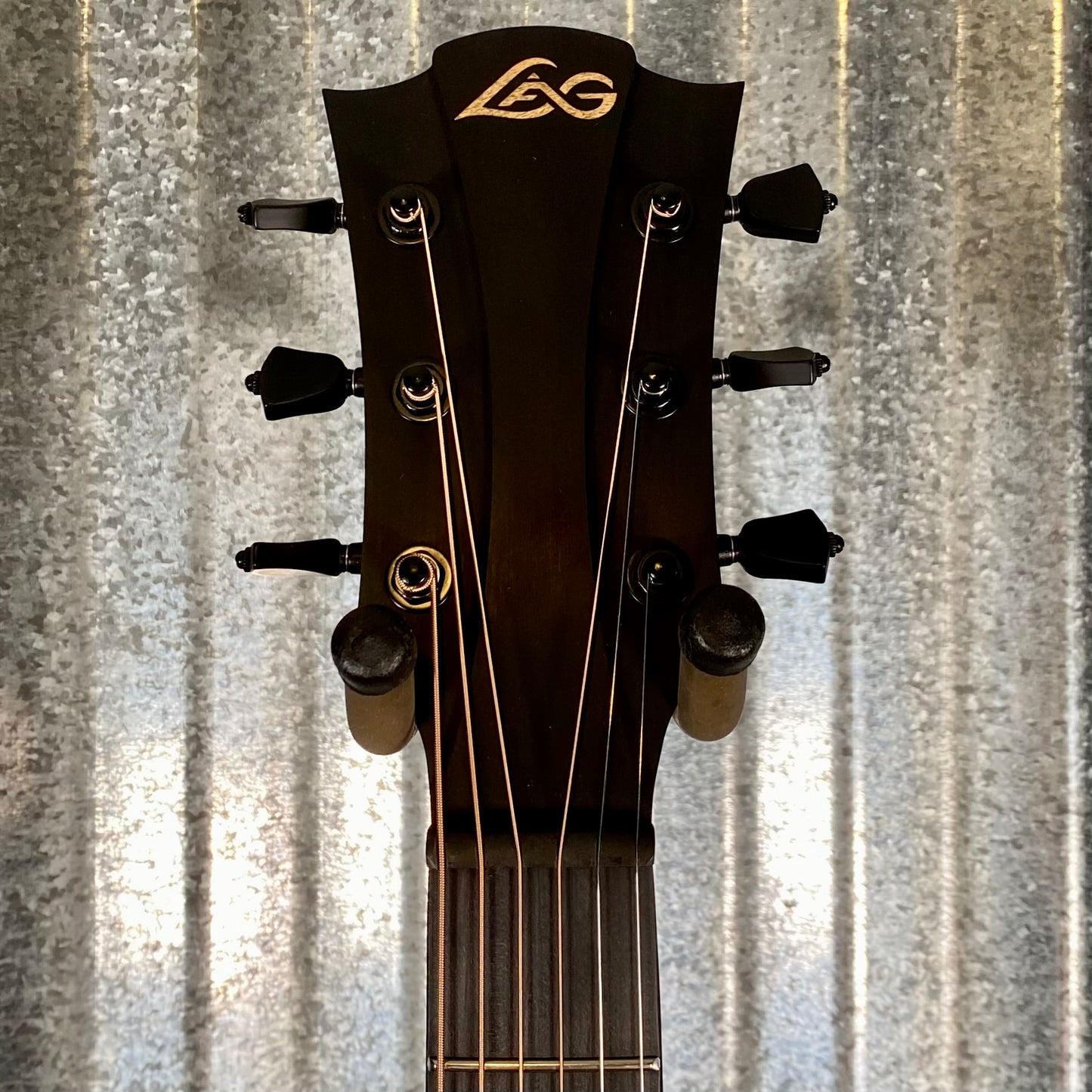 LAG Guitars SAUVAGE-PE Natural Parlor Acoustic Electric Guitar & Bag #1749