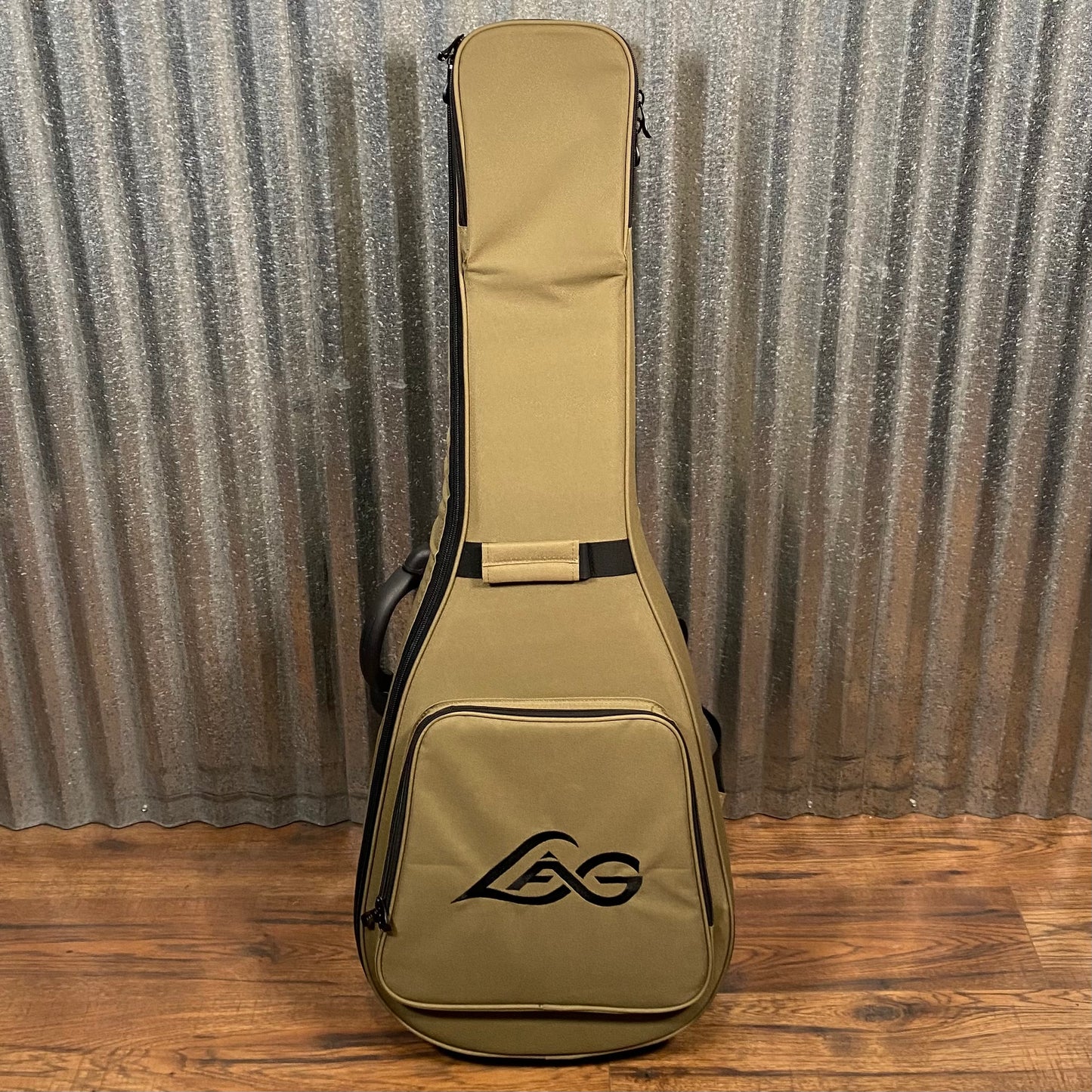 LAG Guitars SAUVAGE-PE Natural Parlor Acoustic Electric Guitar & Bag #1749