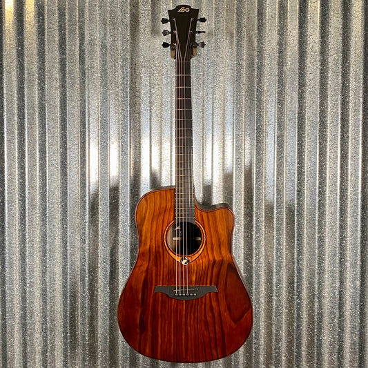 LAG Guitars SAUVAGE-DCE Natural Dreadnought Acoustic Electric Guitar & Bag #3405