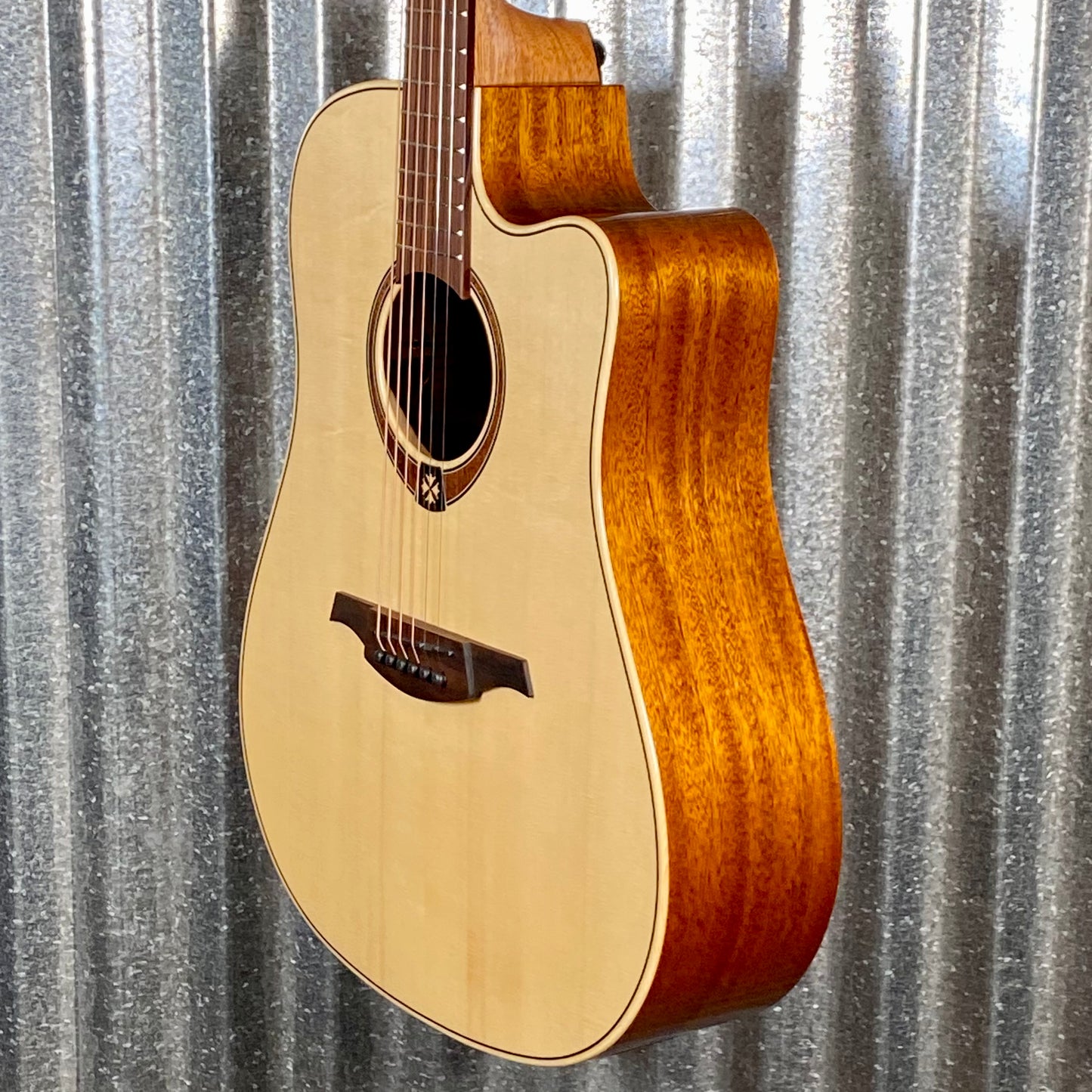 LAG Guitars T88DCE Natural Dreadnought Cutaway Acoustic Electric Guitar #4922