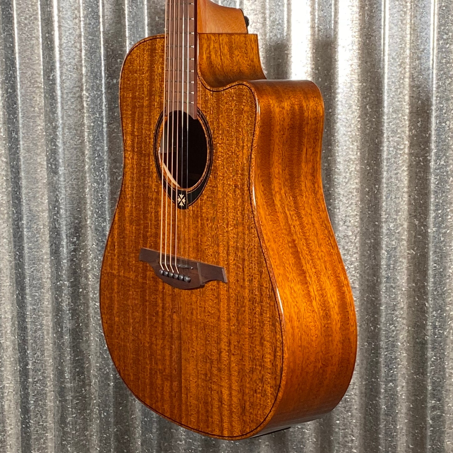 LAG Guitars T98DCE Natural Dreadnought Cutaway Acoustic Electric Guitar #2194