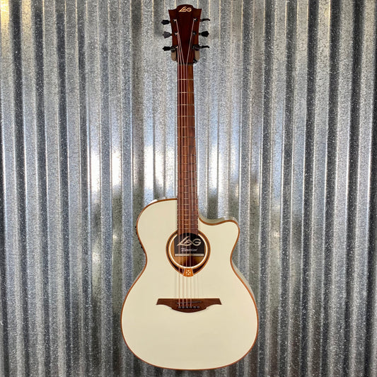 LAG Guitars T118ASCE-IVO Ivory Auditorium Cutaway Slim Acoustic Electric Guitar #2288