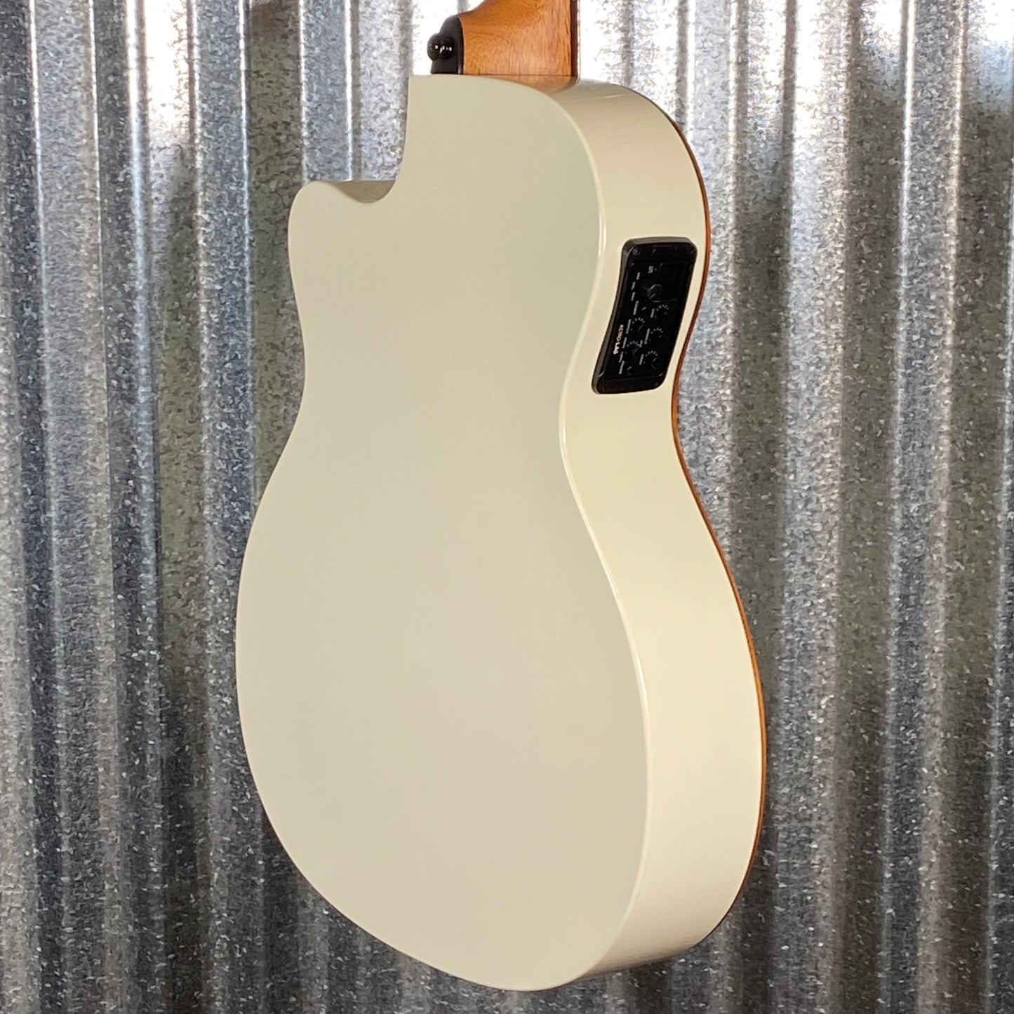 LAG Guitars T118ASCE-IVO Ivory Auditorium Cutaway Slim Acoustic Electric Guitar #2288