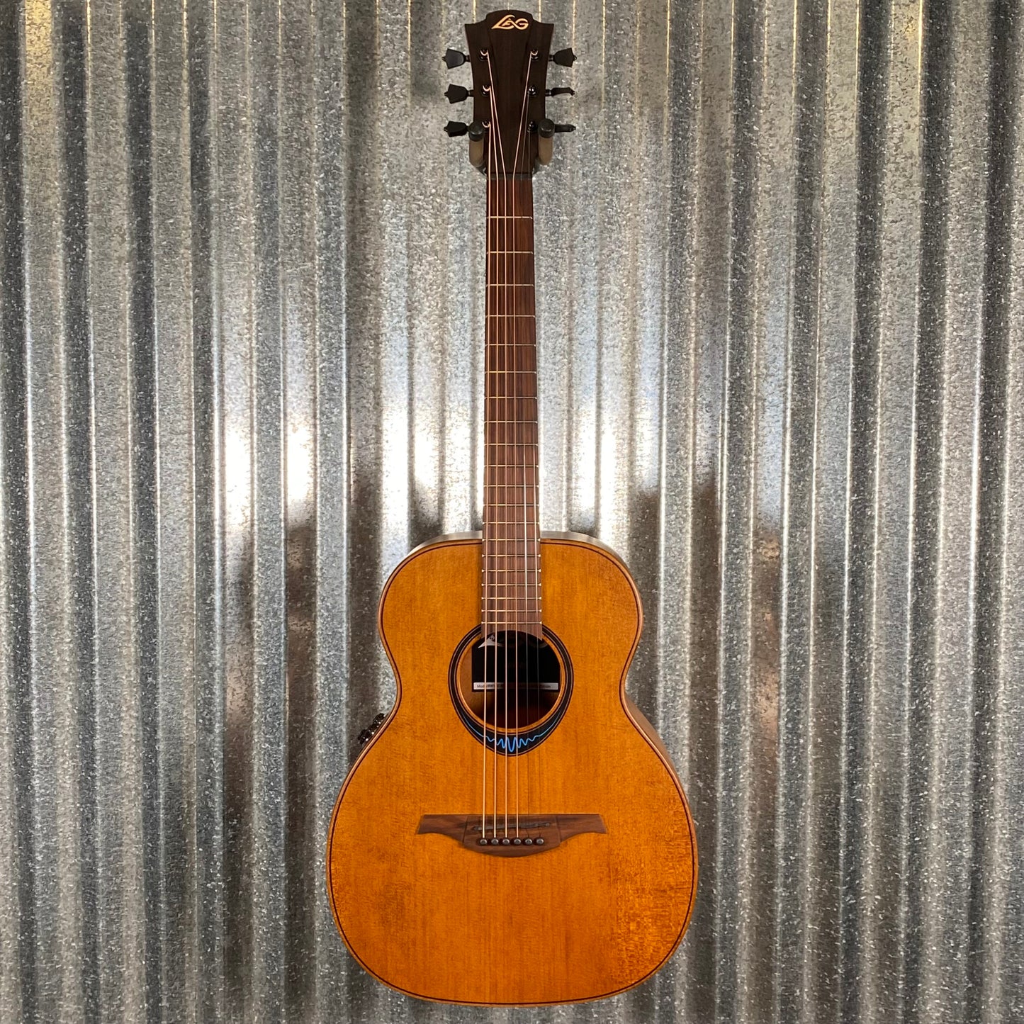 LAG Guitars TBW1TE-BRW Vintage Brown Travel Acoustic Electric Guitar & Bag #1101