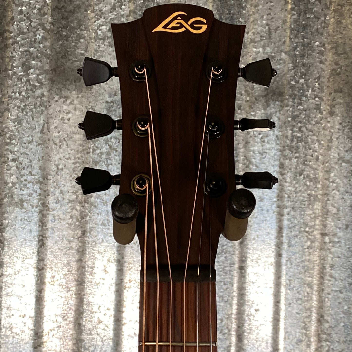 LAG Guitars TBW1TE-BRW Vintage Brown Travel Acoustic Electric Guitar & Bag #1101