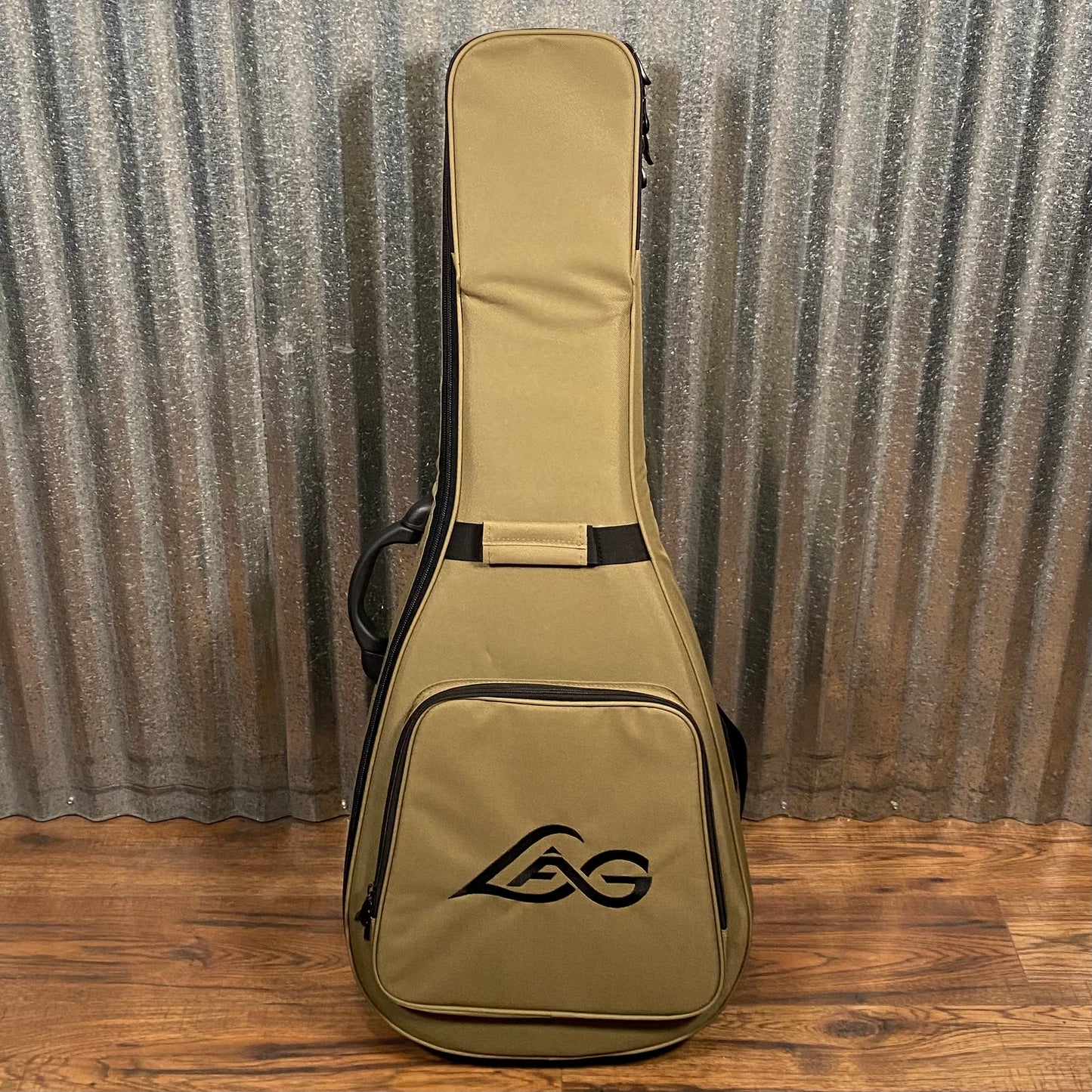 LAG Guitars TBW1TE-BRW Vintage Brown Travel Acoustic Electric Guitar & Bag #1101