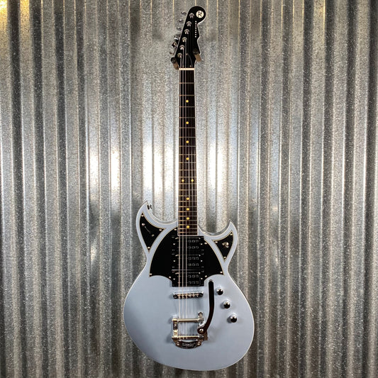 Reverend Reeves Gabrels Spacehawk Supreme Metallic Silver Freeze Semi Hollow Guitar #68177
