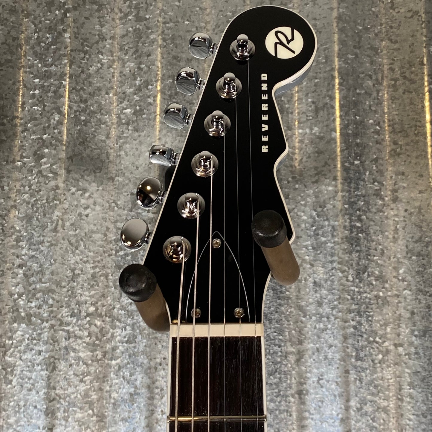Reverend Reeves Gabrels Spacehawk Supreme Metallic Silver Freeze Semi Hollow Guitar #68177