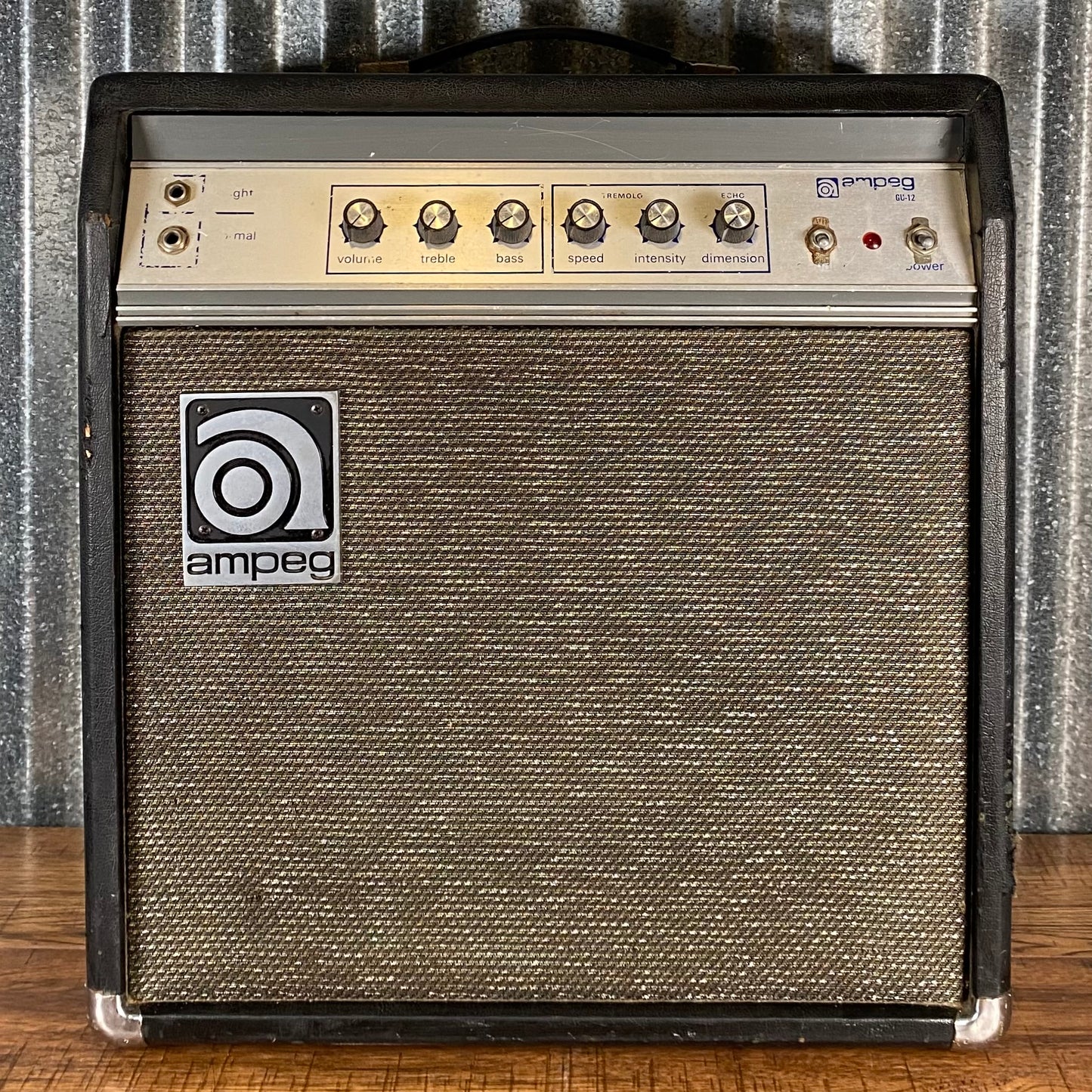 Ampeg GU-12 12" 12 Watt All Tube Guitar Amplifier Combo 1970's Used