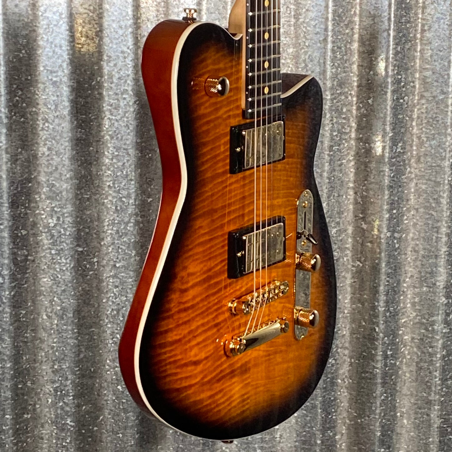 Reverend Charger RA FM Coffee Burst Flame Guitar #67632