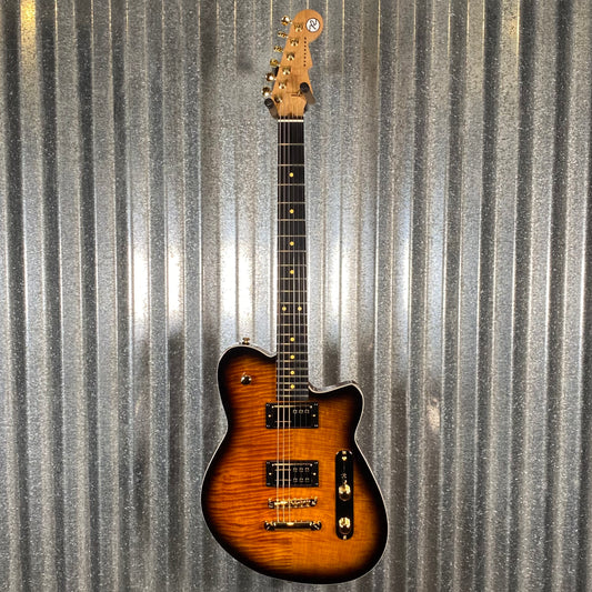 Reverend Charger RA FM Coffee Burst Flame Guitar #67632