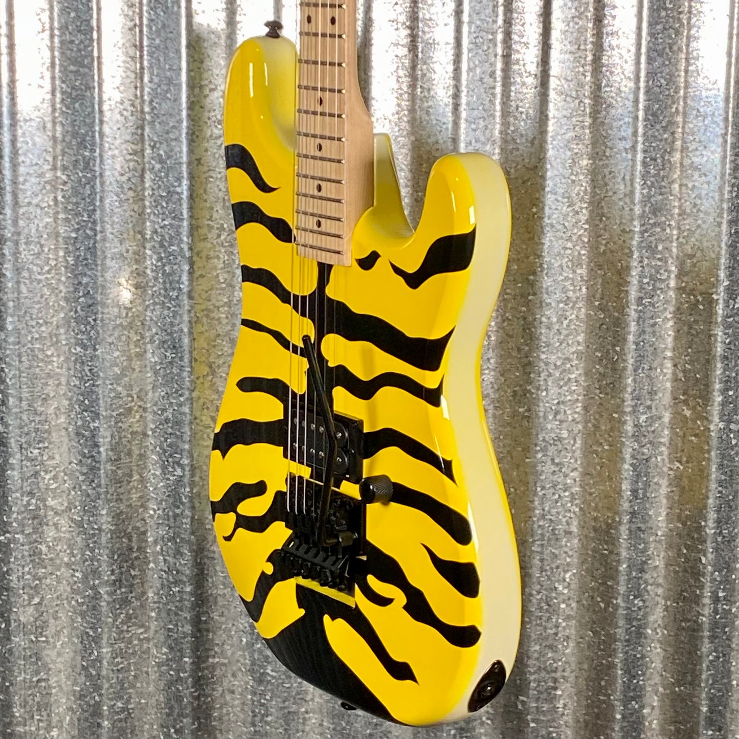 ESP LTD GL-200MT George Lynch Yellow Tiger Stripe Graphic Guitar LGL200MT #1358 Used