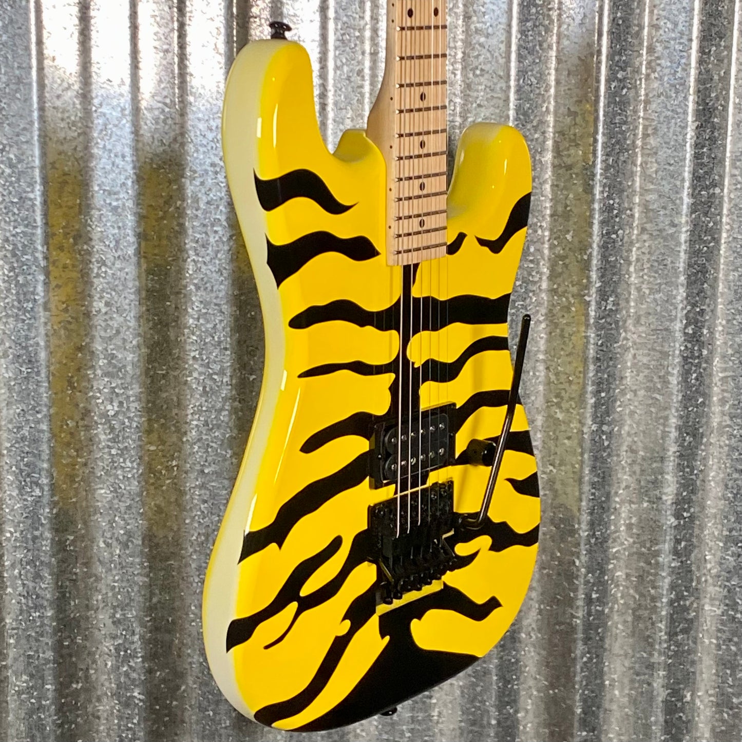 ESP LTD GL-200MT George Lynch Yellow Tiger Stripe Graphic Guitar LGL200MT #1358 Used