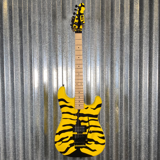ESP LTD GL-200MT George Lynch Yellow Tiger Stripe Graphic Guitar LGL200MT #1358 Used