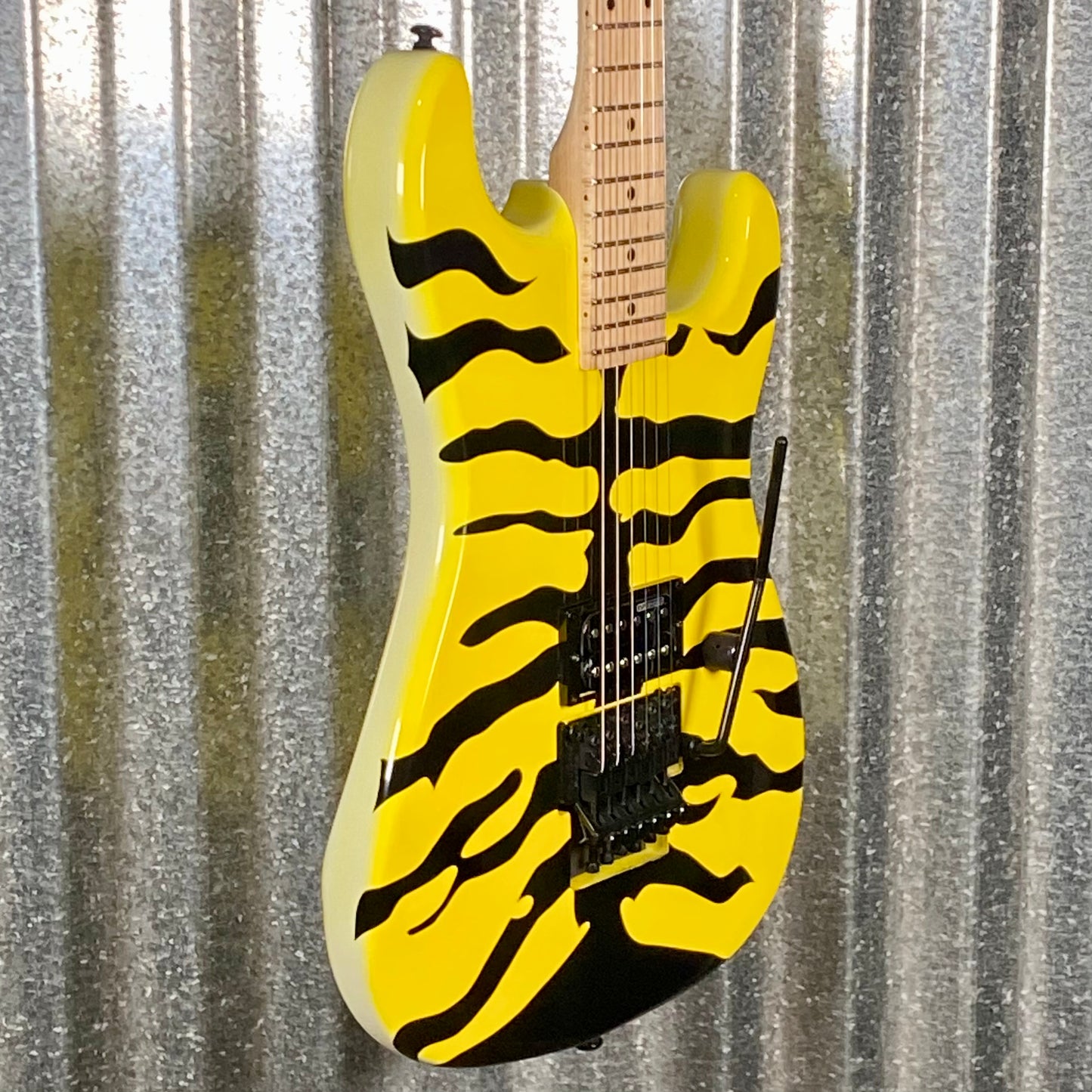 ESP LTD GL-200MT George Lynch Yellow Tiger Stripe Graphic Guitar LGL200MT #3056 Used