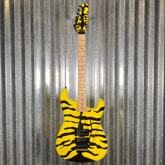 ESP LTD GL-200MT George Lynch Yellow Tiger Stripe Graphic Guitar LGL200MT #3056 Used