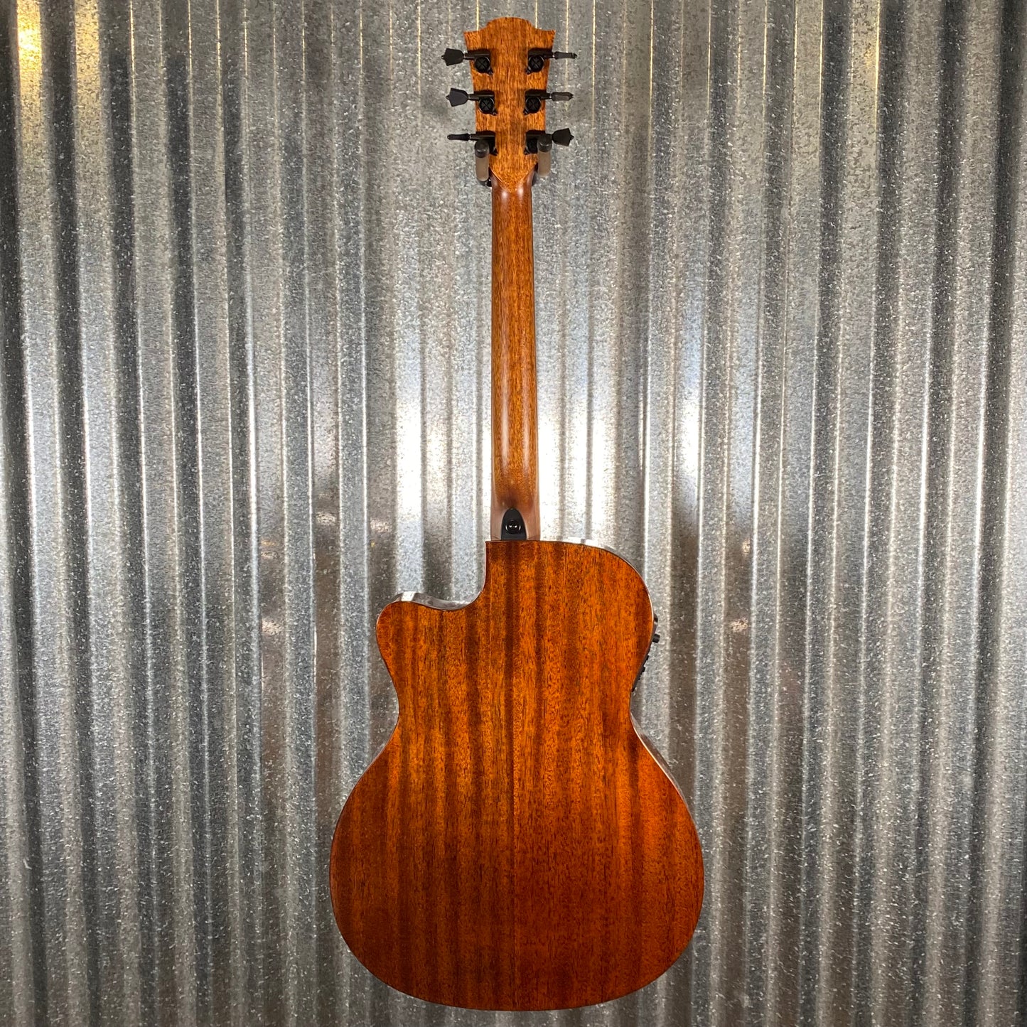 LAG Guitars T118ASCE-NAT Natural Auditorium Cutaway Slim Acoustic Electric Guitar #2096