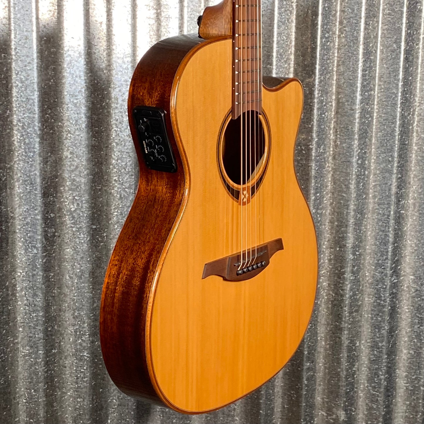LAG Guitars T118ASCE-NAT Natural Auditorium Cutaway Slim Acoustic Electric Guitar #2096