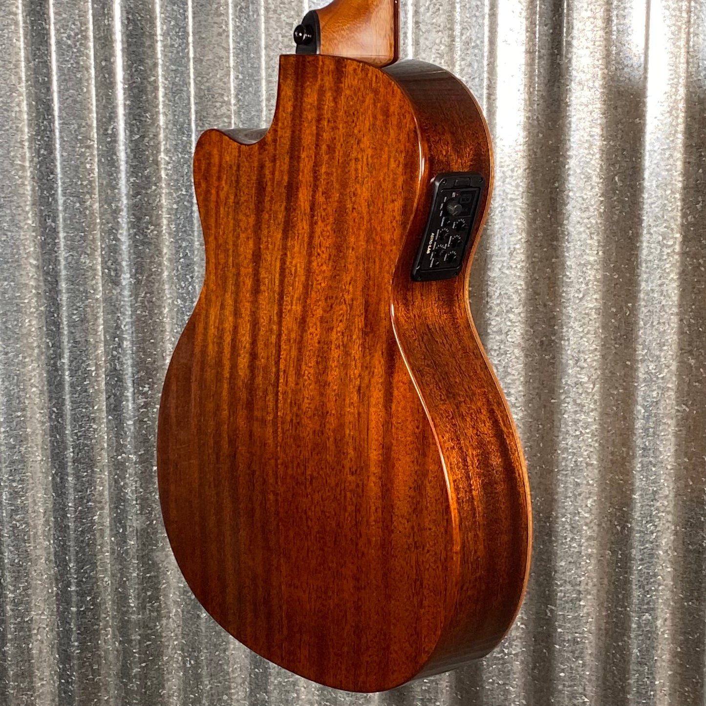 LAG Guitars T118ASCE-NAT Natural Auditorium Cutaway Slim Acoustic Electric Guitar #2096